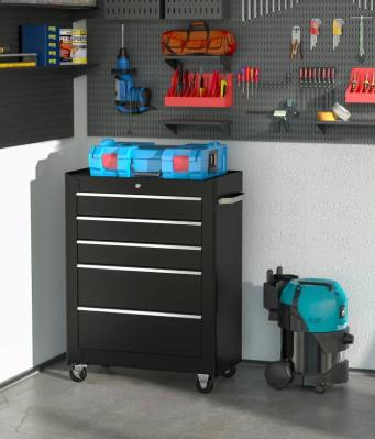 5-Drawer Rolling Tool Cabinet on Wheels