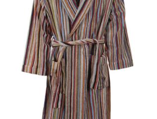 Men's Multi Color Multi Stripe Dressing Gown $284 Shipped
