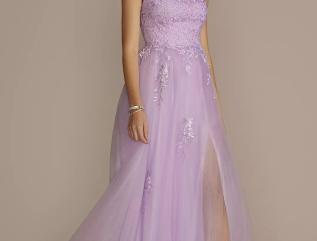 Up to 67% Off Embroidered Lace Tulle Ball Gown