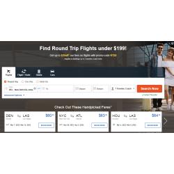 Get Flights for under $199!Just use promo code RT20.Book Now!