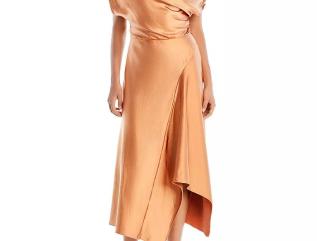 Jasmine Asymmetric Midi Dress $773 Shipped