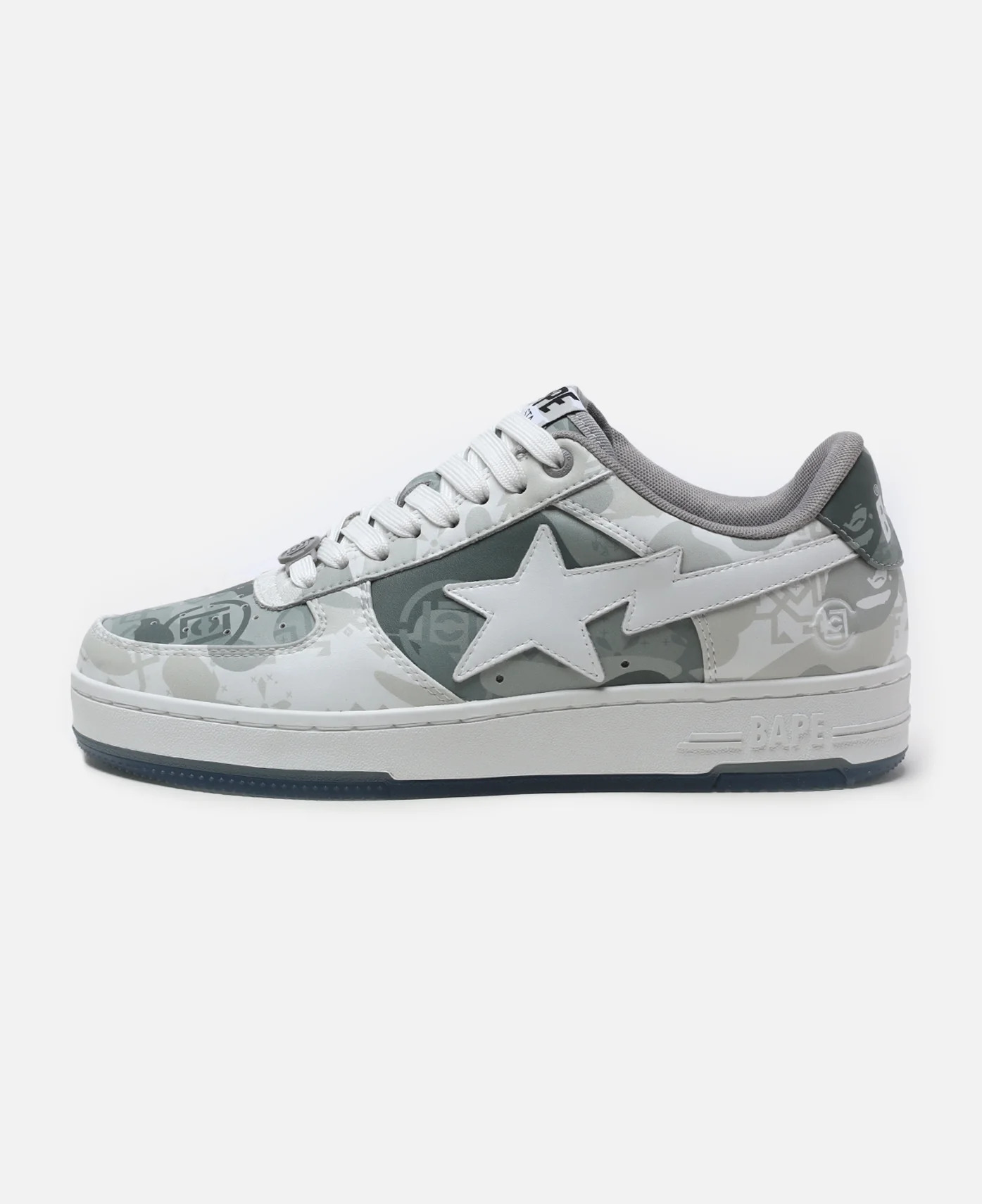 BAPE STA M2 Sneakers in Grey – Leather Upper Streetwear Shoes
