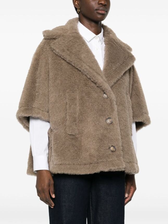 Short Aleggio Cape in Teddy Fabric $1087 Shipped