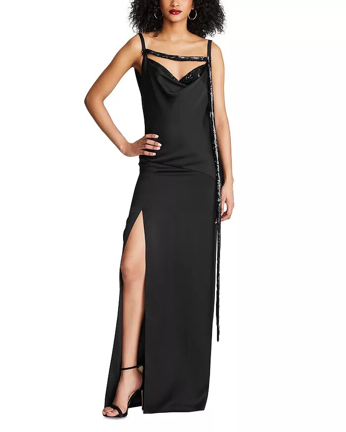 Nomi Satin Sequin Gown Up to 30% Off