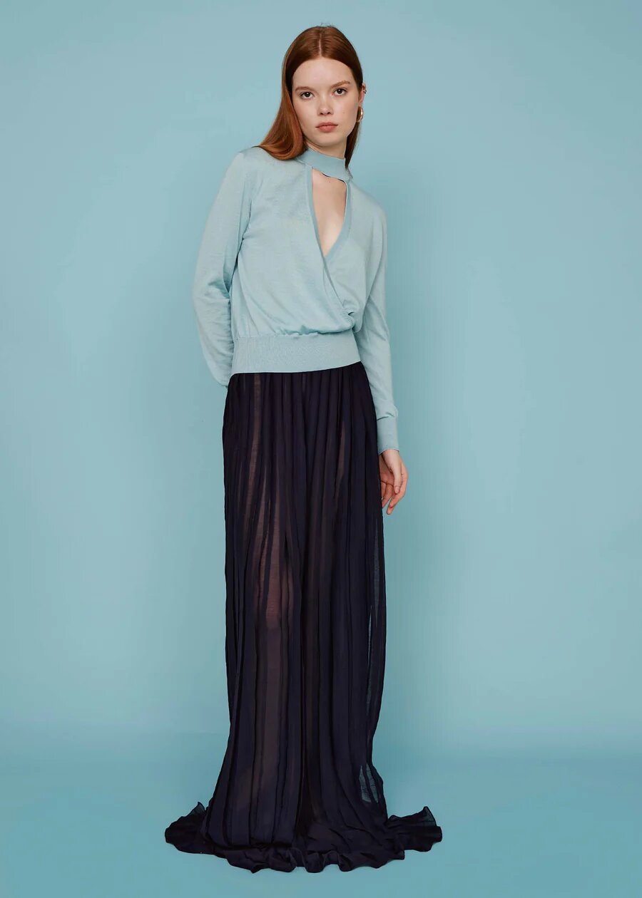 Long Pleated Skirt Only $755