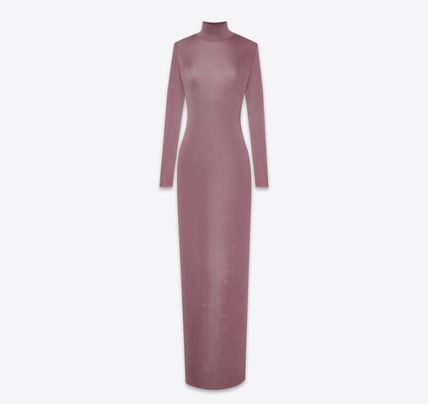 Casual Style Tight Long Sleeves Plain Long Party Style