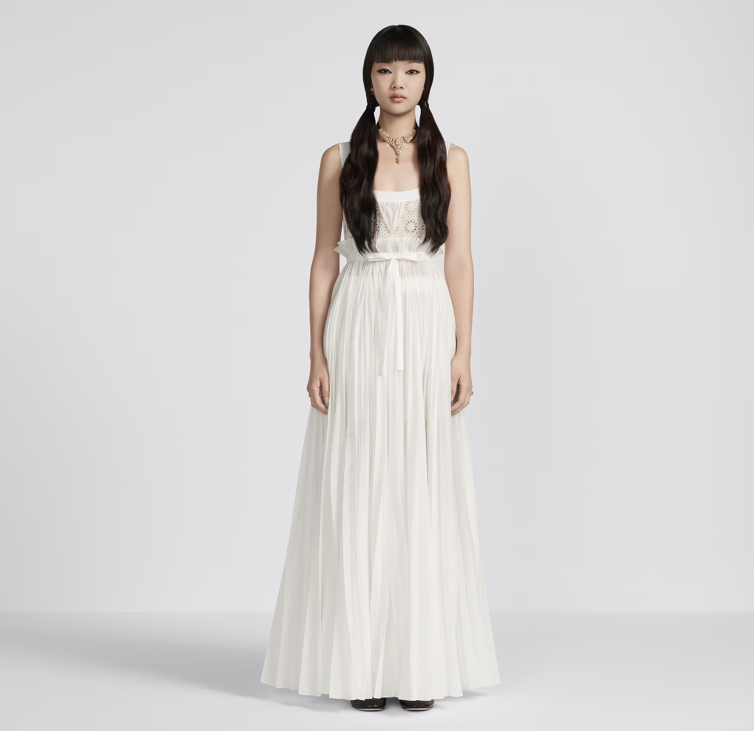 LONG DRESS WITH PLEATS