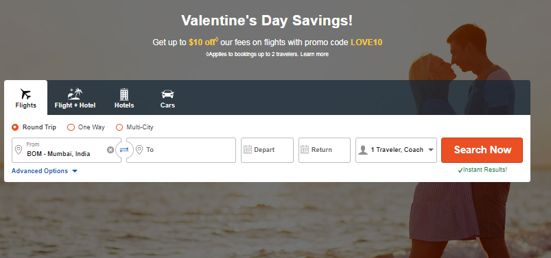 Fall in love with our Valentine's Day deals today! Save up to $10 on our fees with Promo Code LOVE10