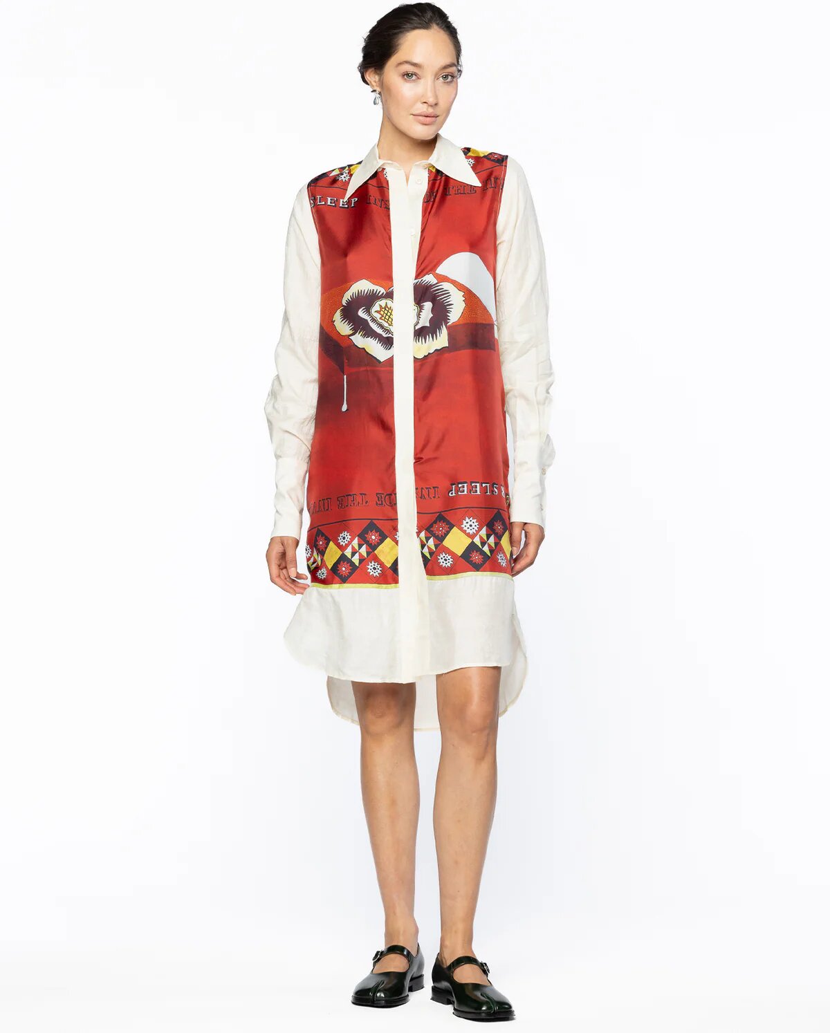 Lost Sample Shirt - Ivory & Scarf Print