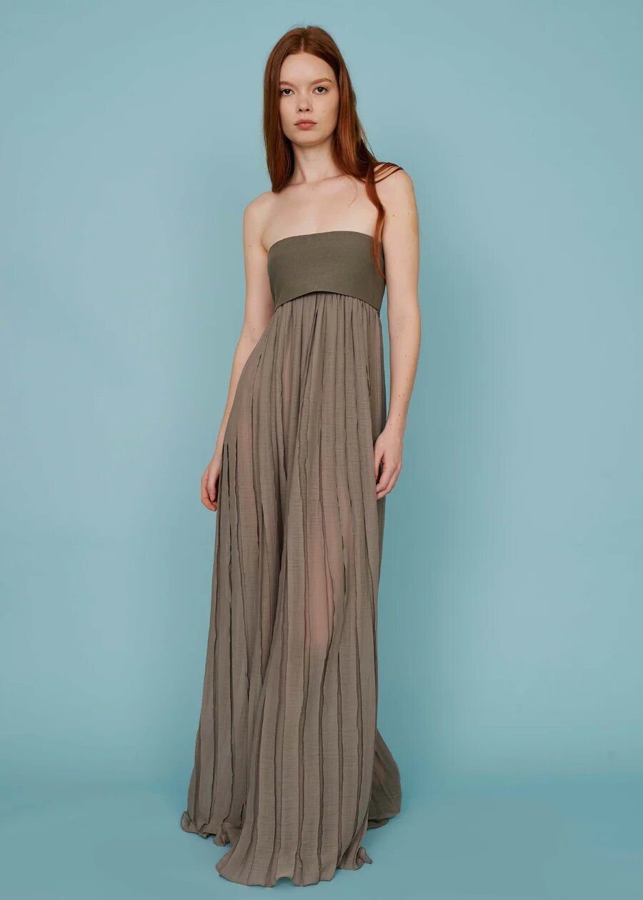 Long pleated Dress