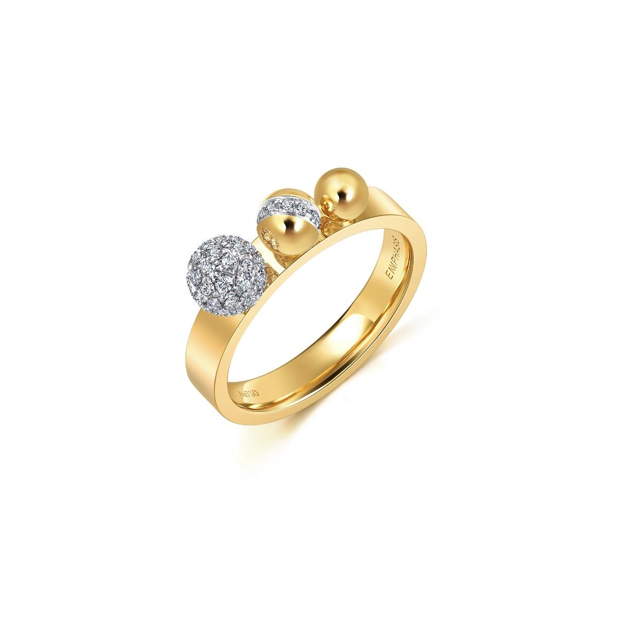 18K Yellow & White Gold Diamond Ring