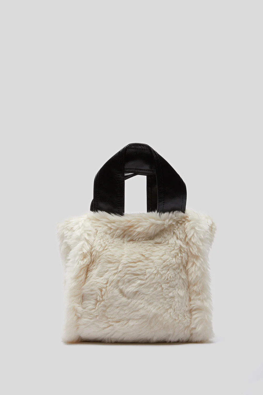STAND STUDIO Lucille Faux Fur Tote Bag in White