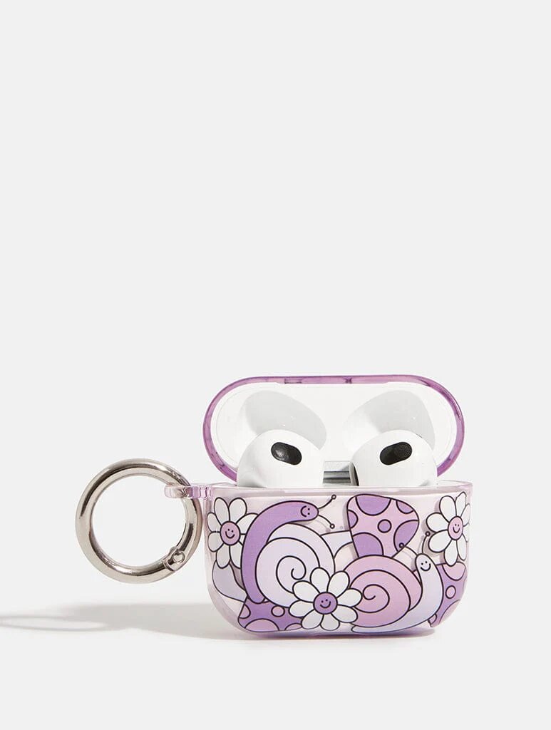 Lilac Snail Airpods Case
