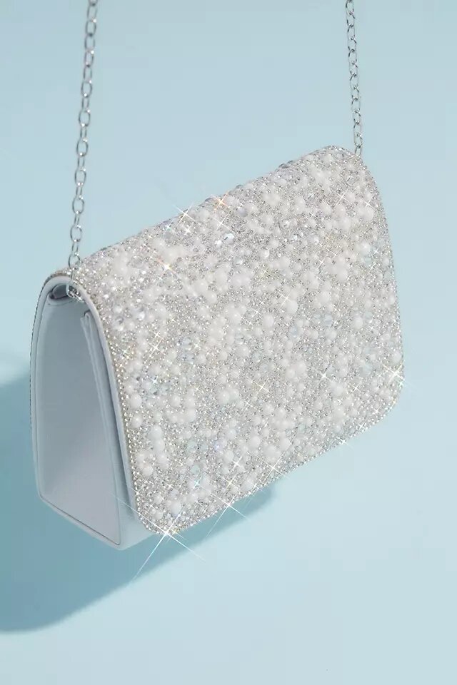 Iridescent Crystal Embellished Crossbody Clutch $40 Shipped